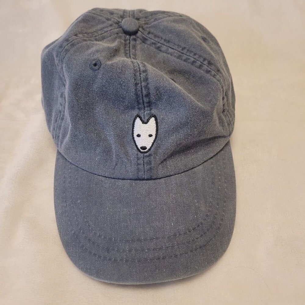 Adams Blue Denim Embroidered Dog Logo Adjustable Baseball Cap  Strap Back Hat - Picture 3 of 12